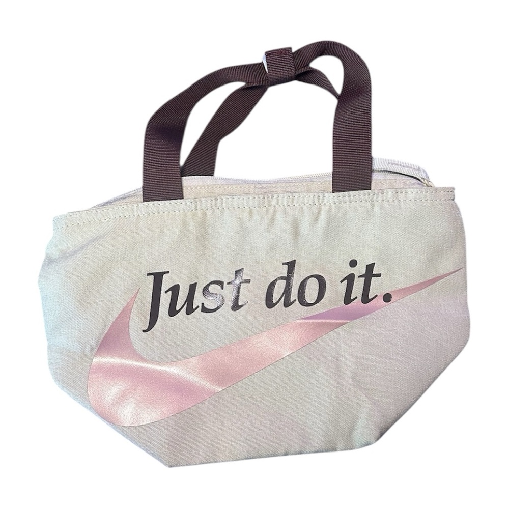 Nike Women's Cream and Pink Tote Bag
